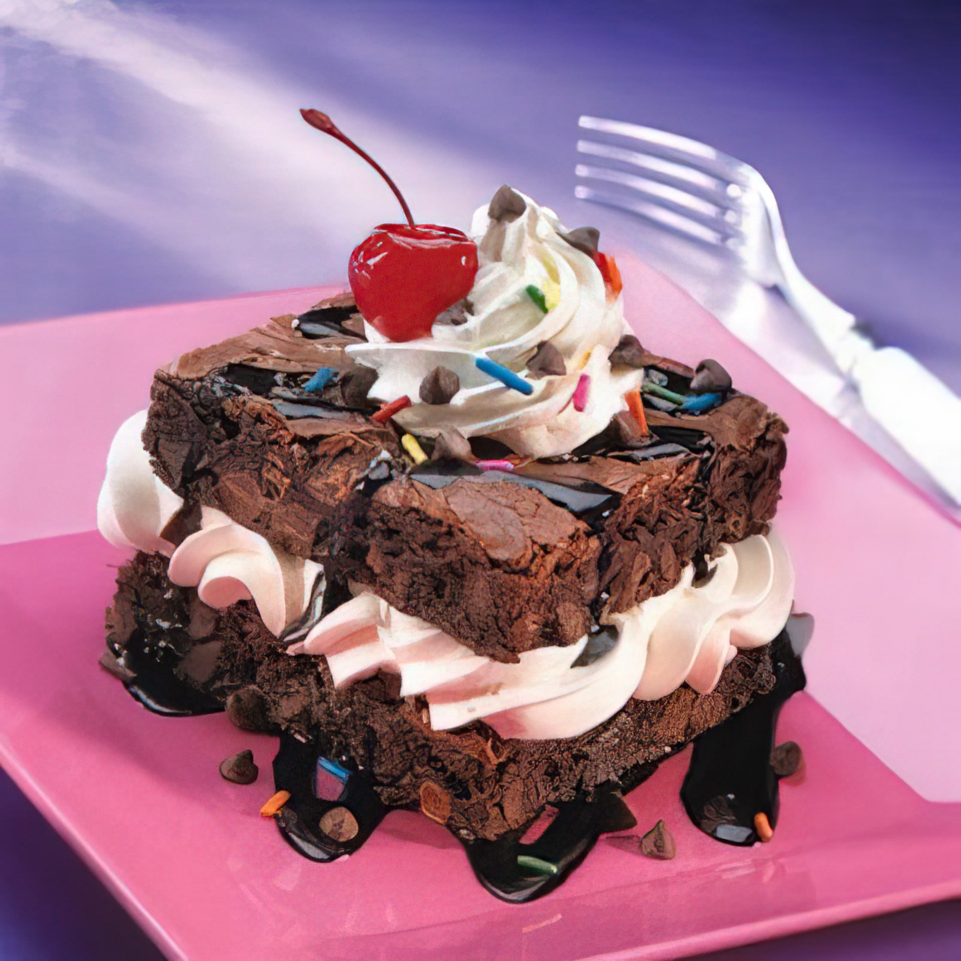 Commercial Brownie Sandwich Sundae