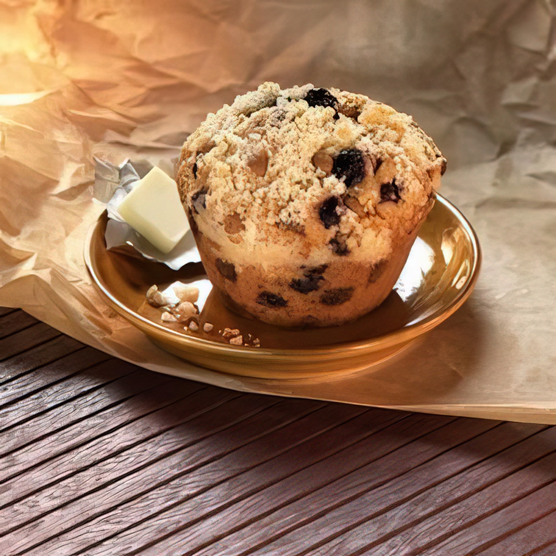 Blueberry Cinnamon Chip Streusel Muffins