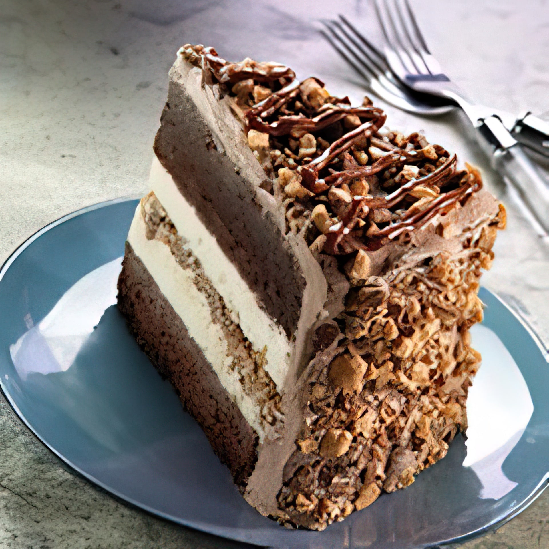 Chocolate Toffee Ice Cream Cake