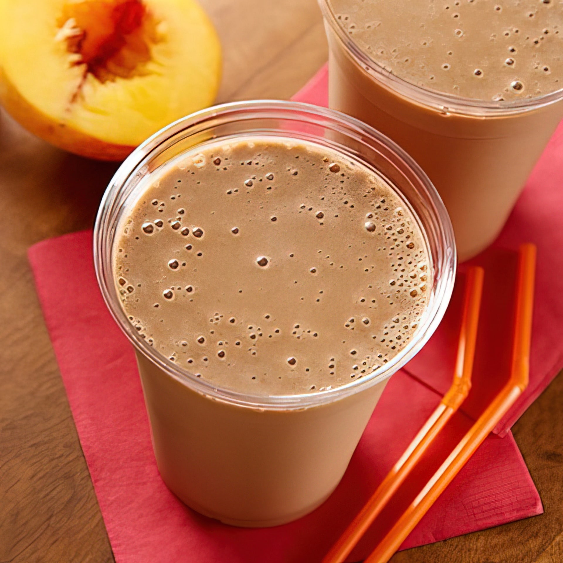 Commercial Peachy Chocolate Yogurt Smoothie