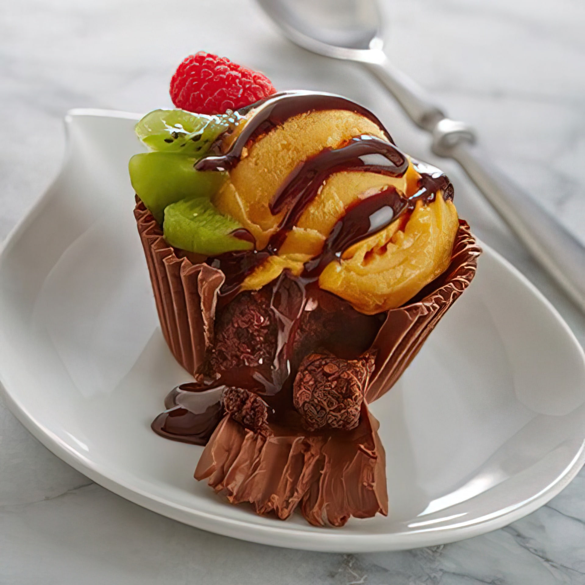 Chocolate Cup Brownie Sundae