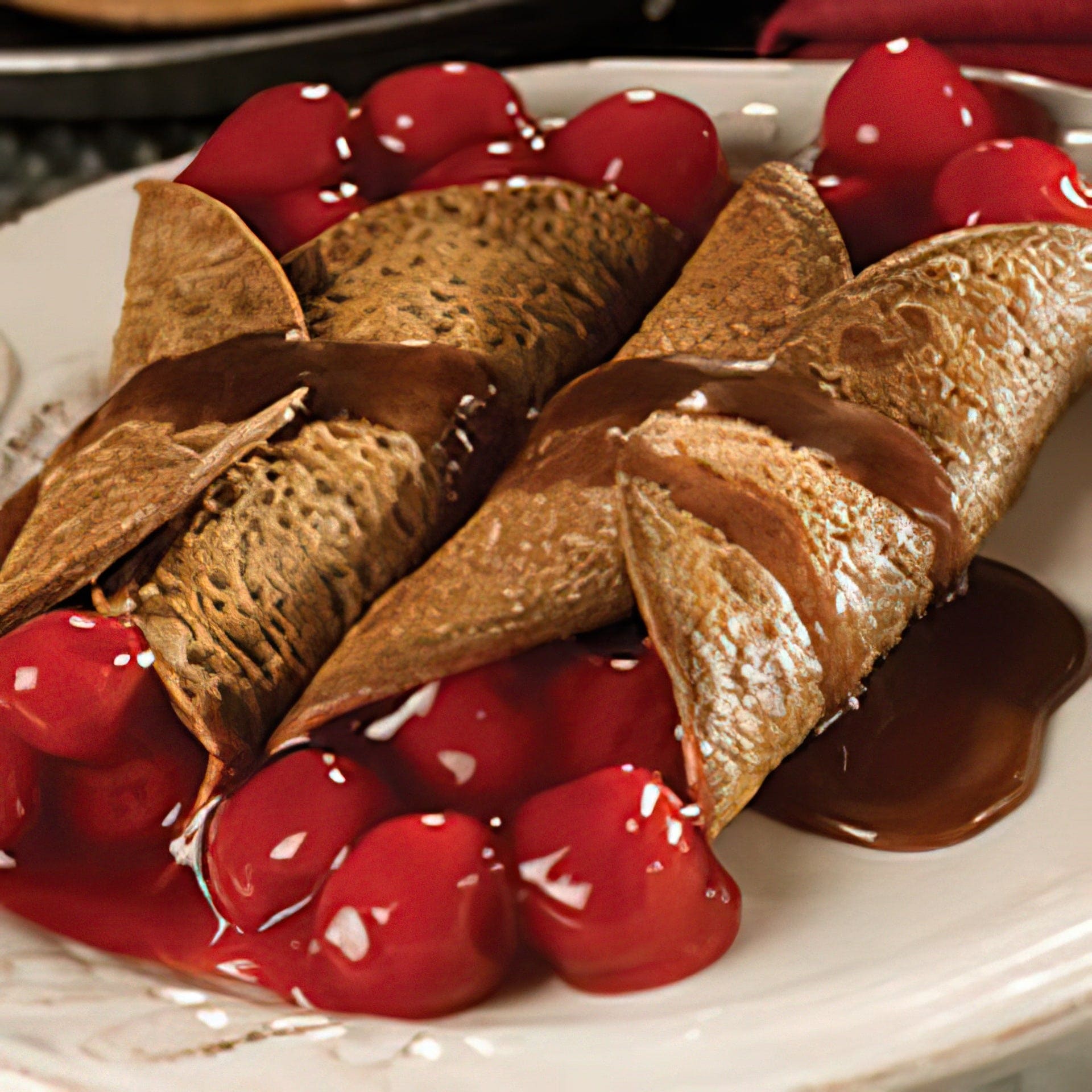 Cocoa Black Forest Crepes