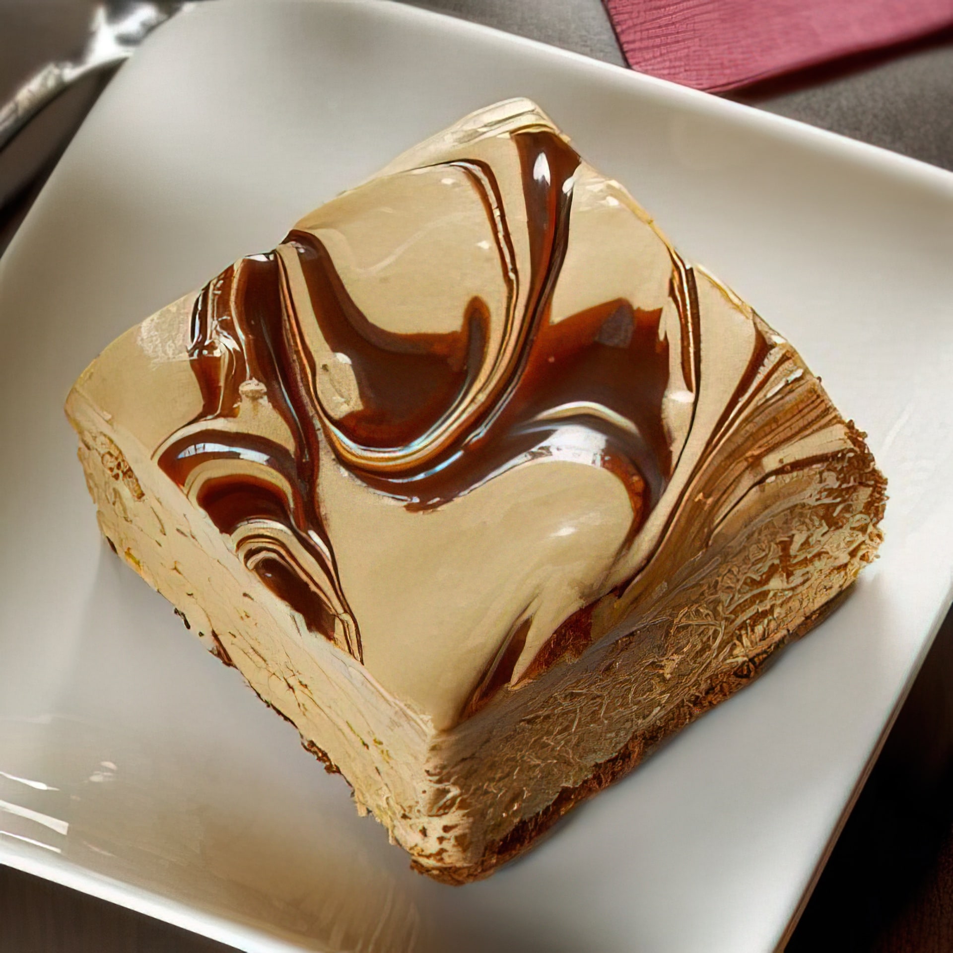 Frozen Marbled Mocha Squares