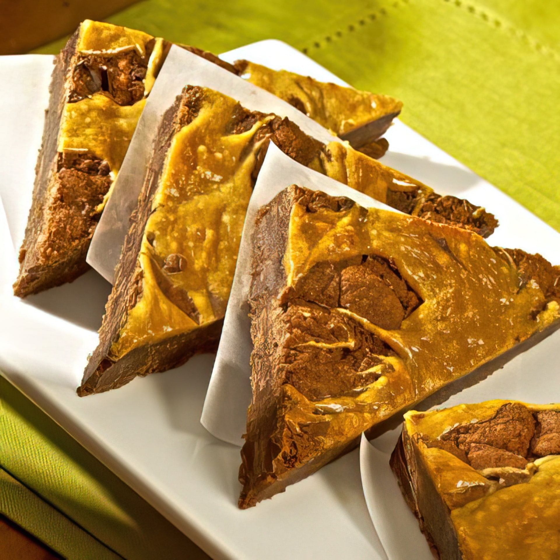 Caramel Cream Cheese Swirl Brownies