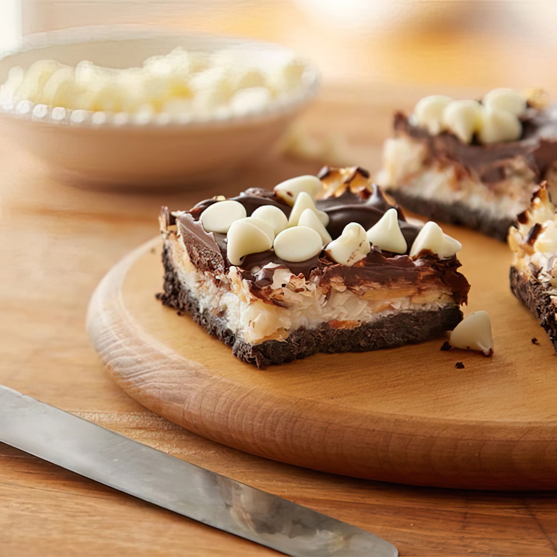 Chocolate Almond Macaroon Bars