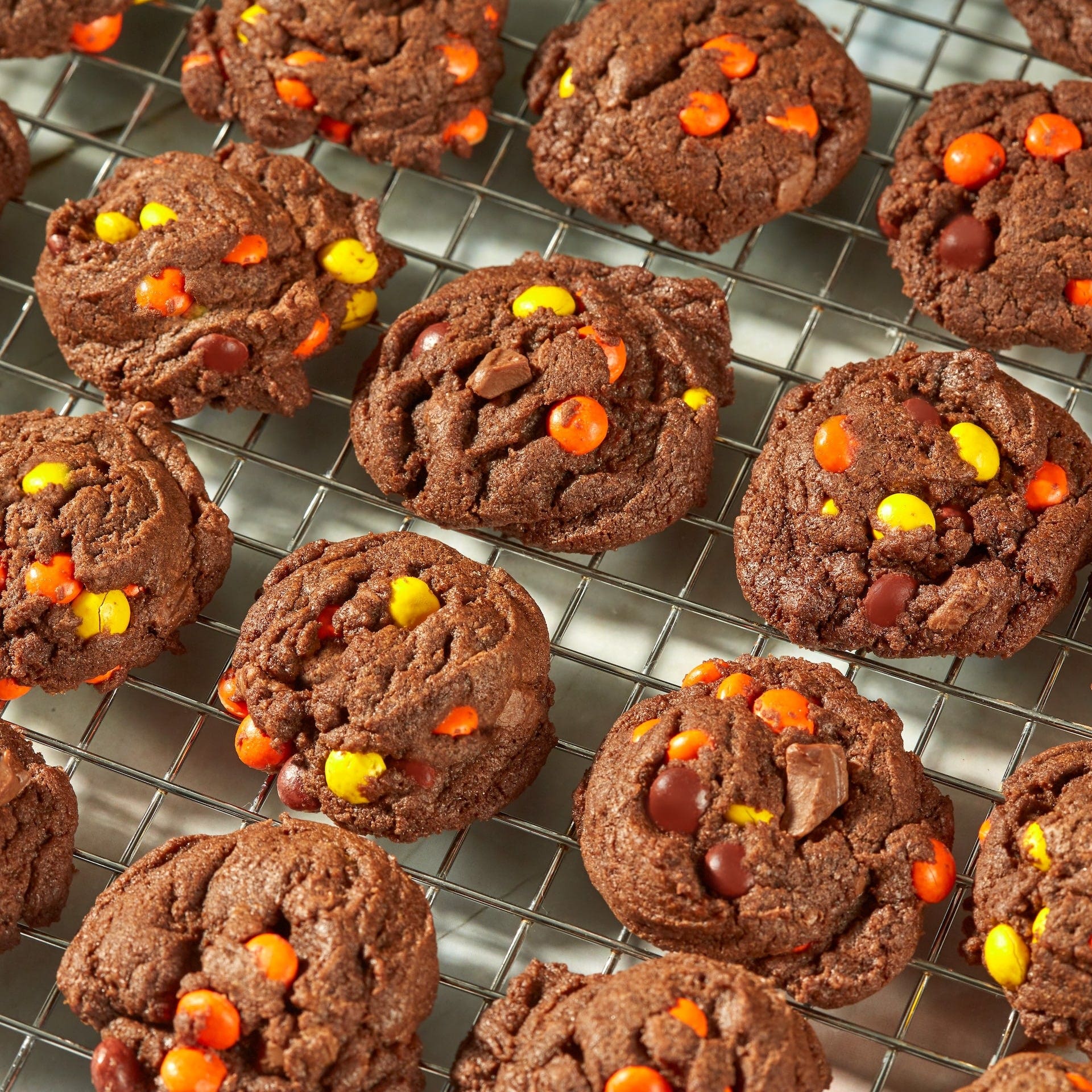 REESE'S PIECES Double Chocolate Cookies