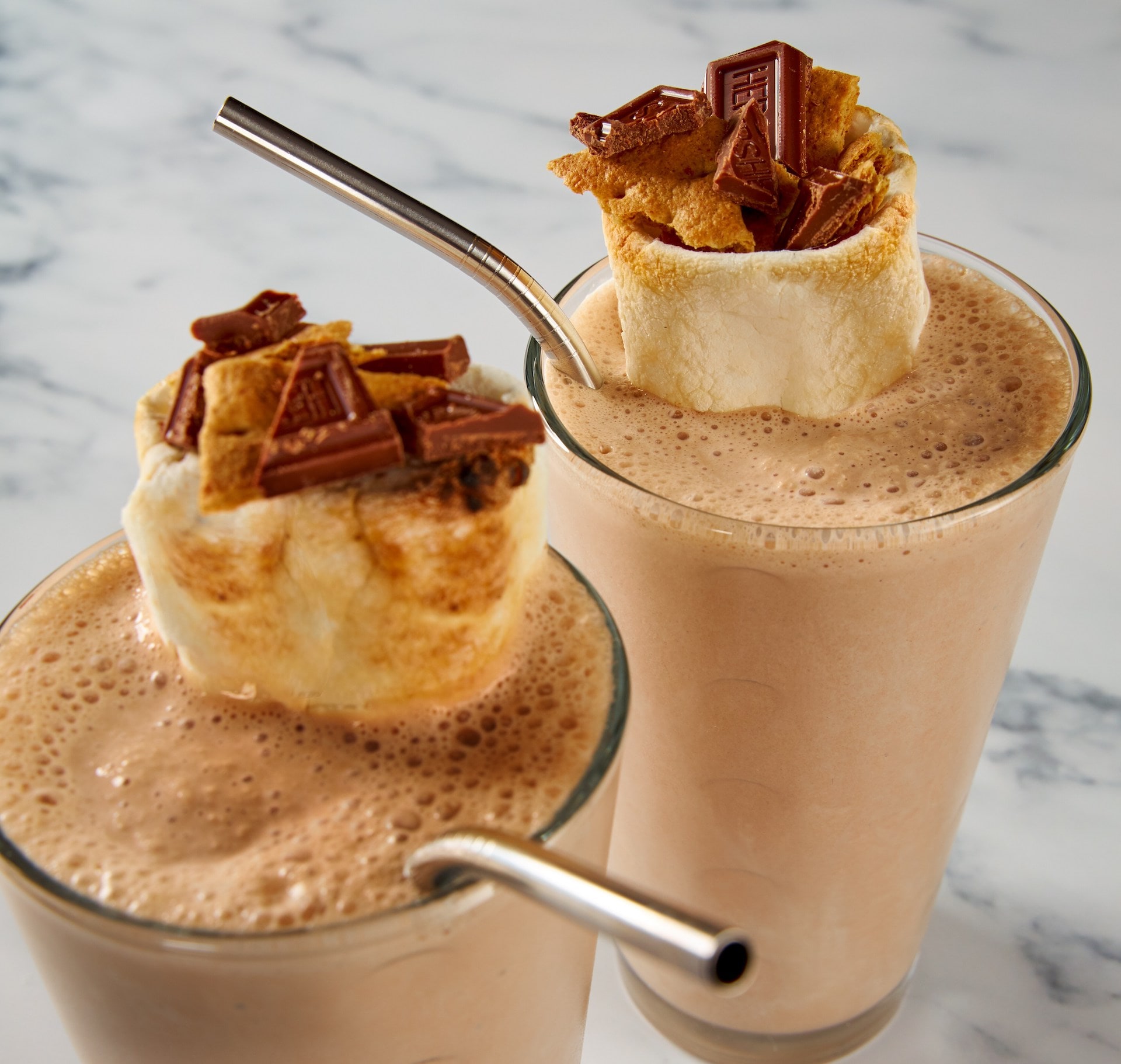 Toasted Marshmallow S'mores Milkshake