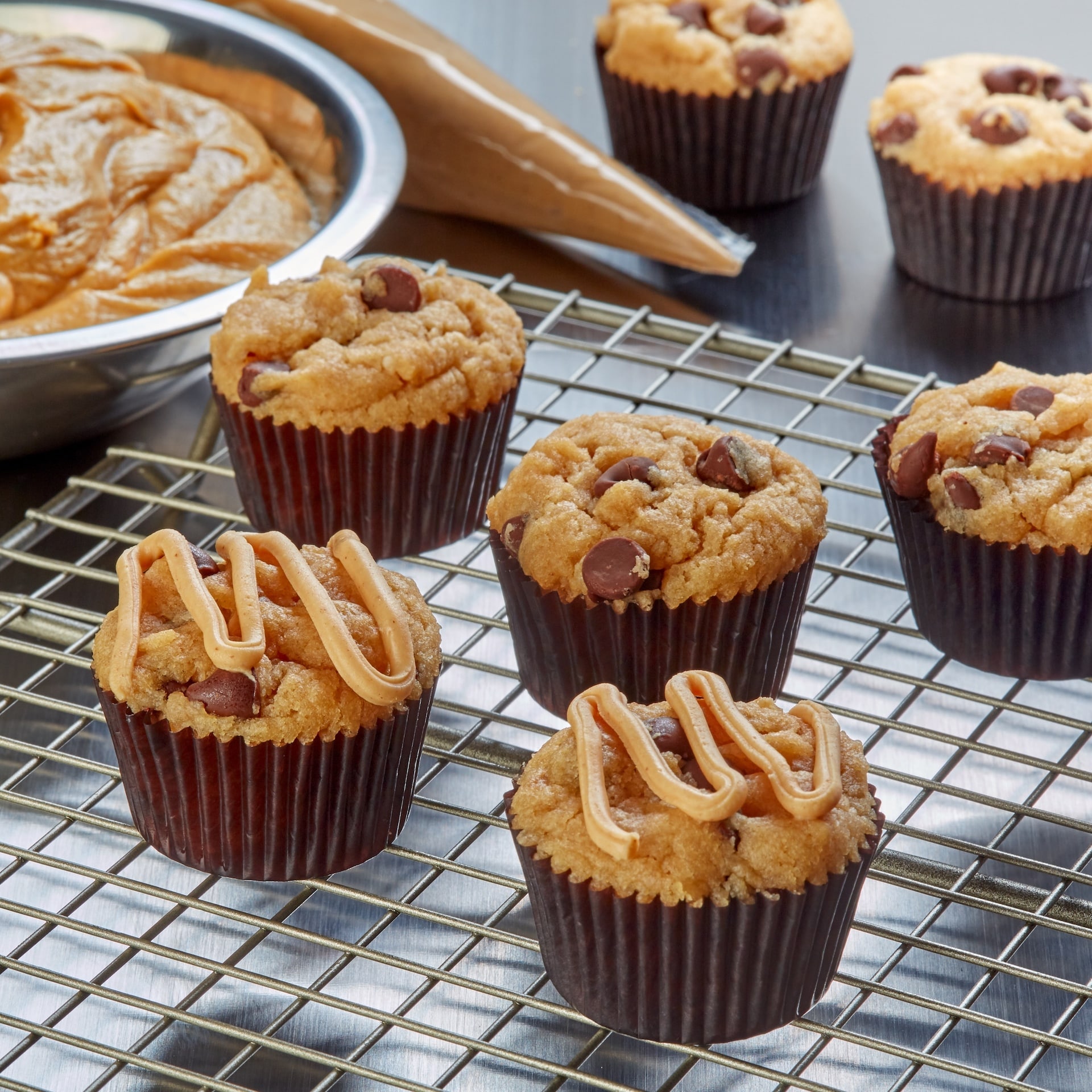 Chocolate Chip Peanut Butter Mini Muffins