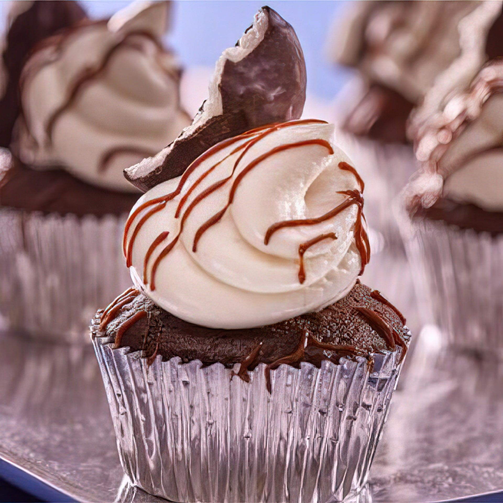 Chocolate YORK Peppermint Pattie Cupcakes