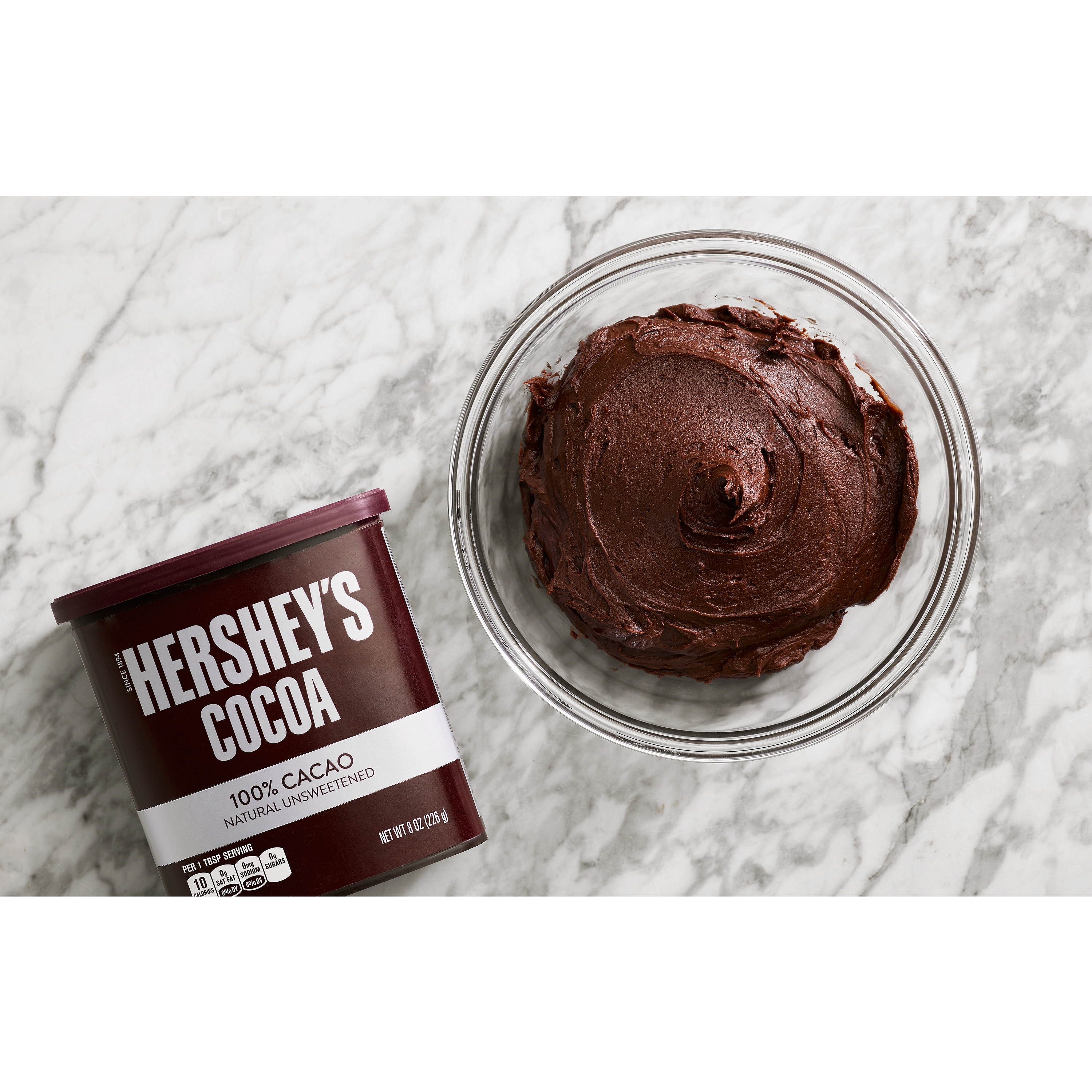 HERSHEY'S Cocoa, Natural Unsweetened, 8 oz., 12 ct
