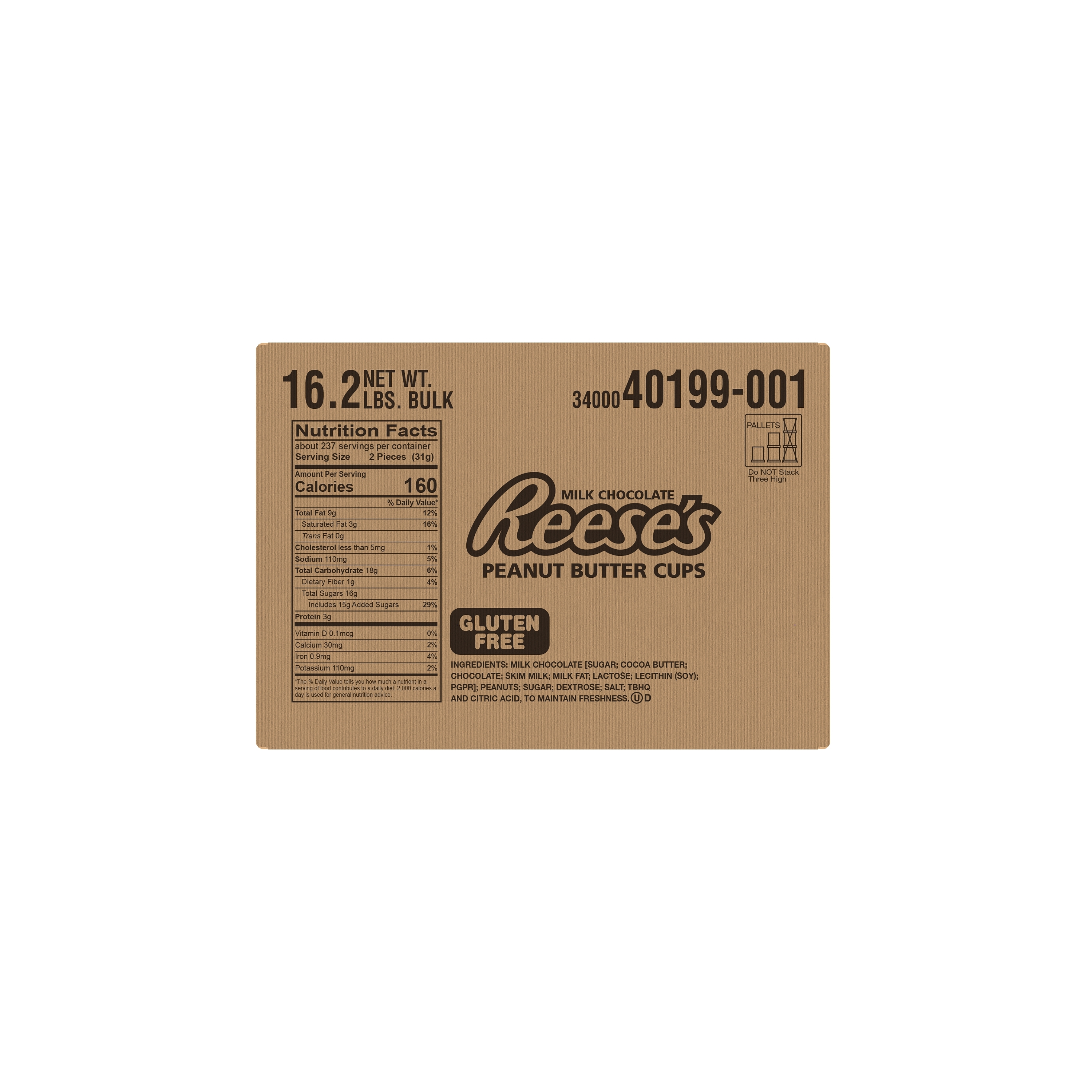 REESE'S Milk Chocolate Peanut Butter Cup Snack Size Bulk, .55 oz