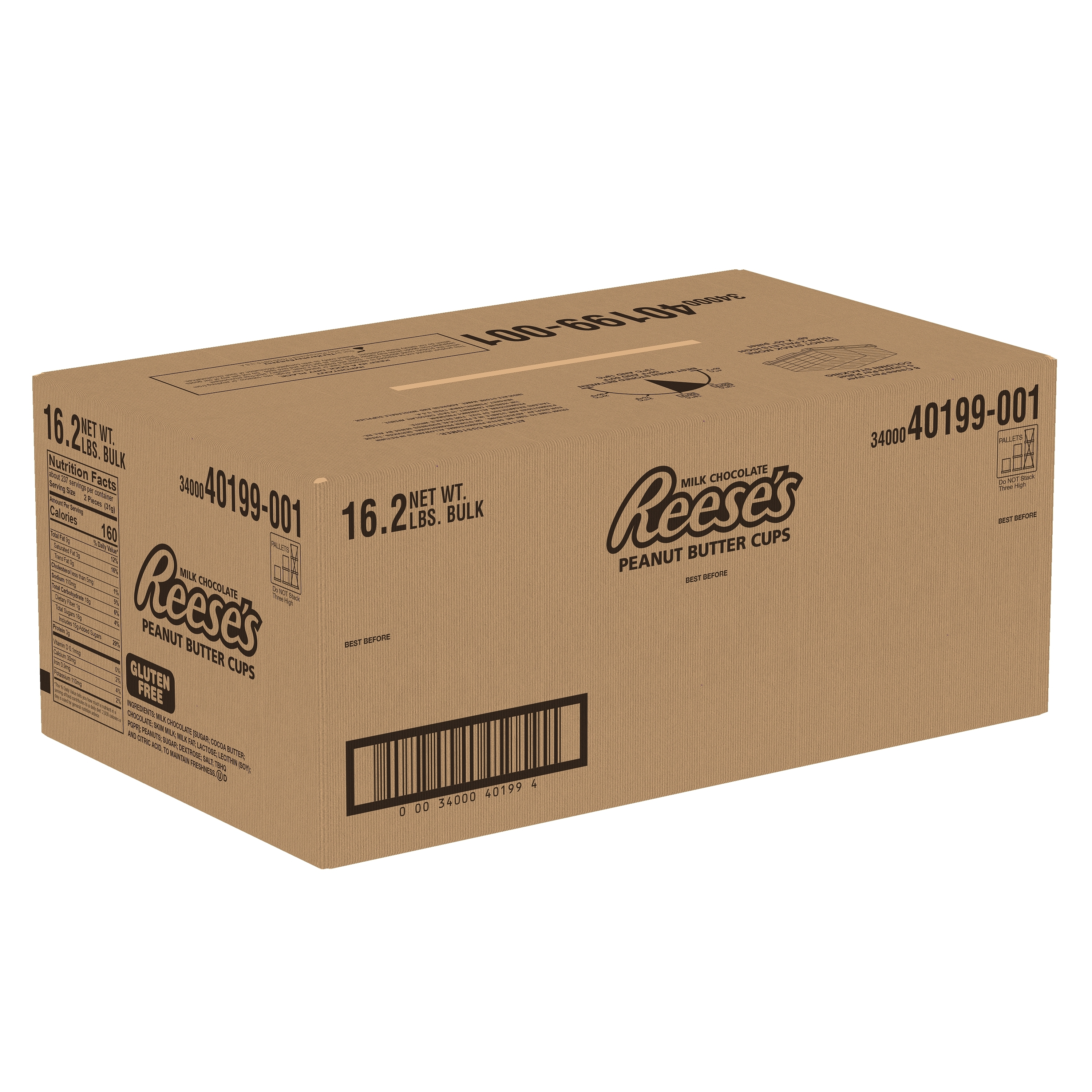 REESE'S Milk Chocolate Peanut Butter Cup Snack Size Bulk, .55 oz