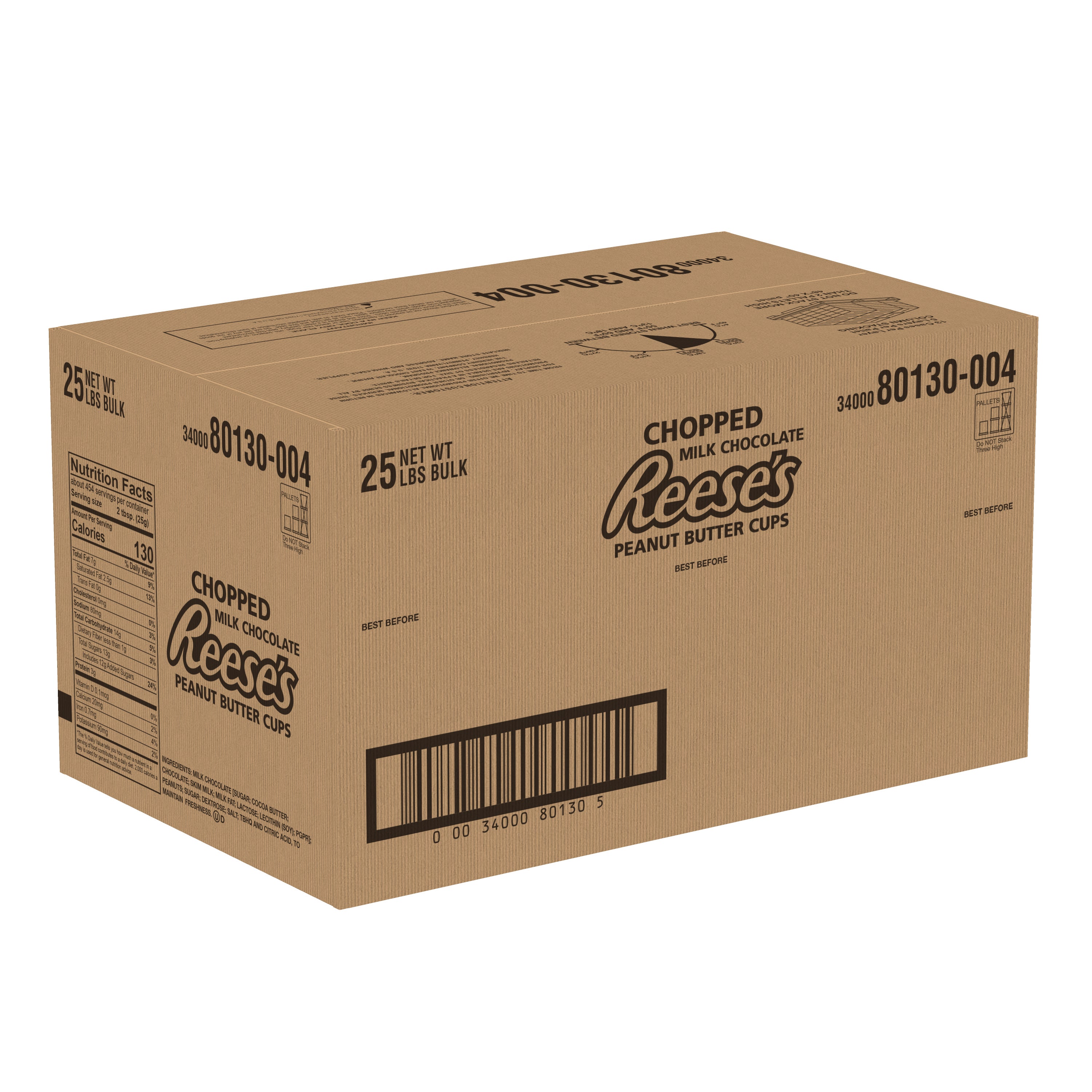 REESE'S Peanut Butter Medium Grind Cups, 25 lb box