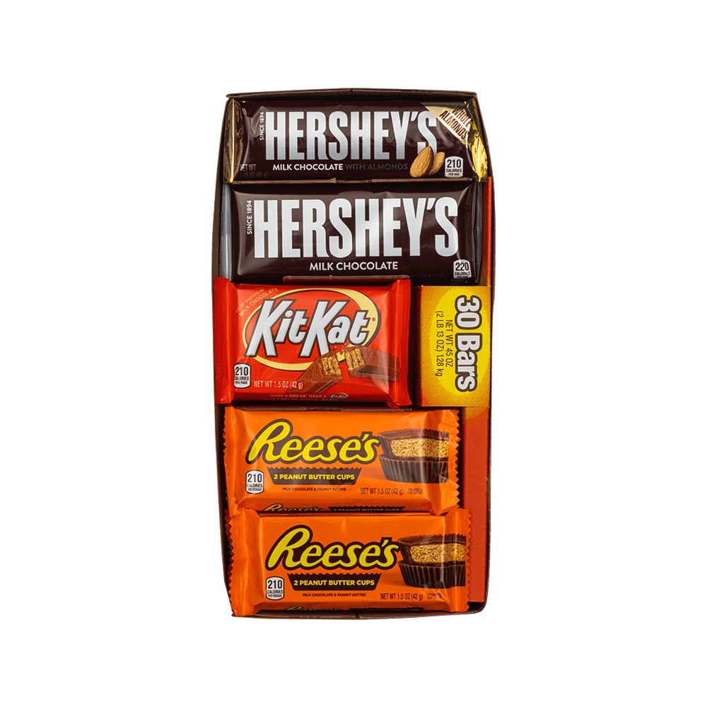 Hershey's, Kit Kat & Reese's Full Size Chocolate Candy Bars Variety Pack,  30 pk./45 oz.