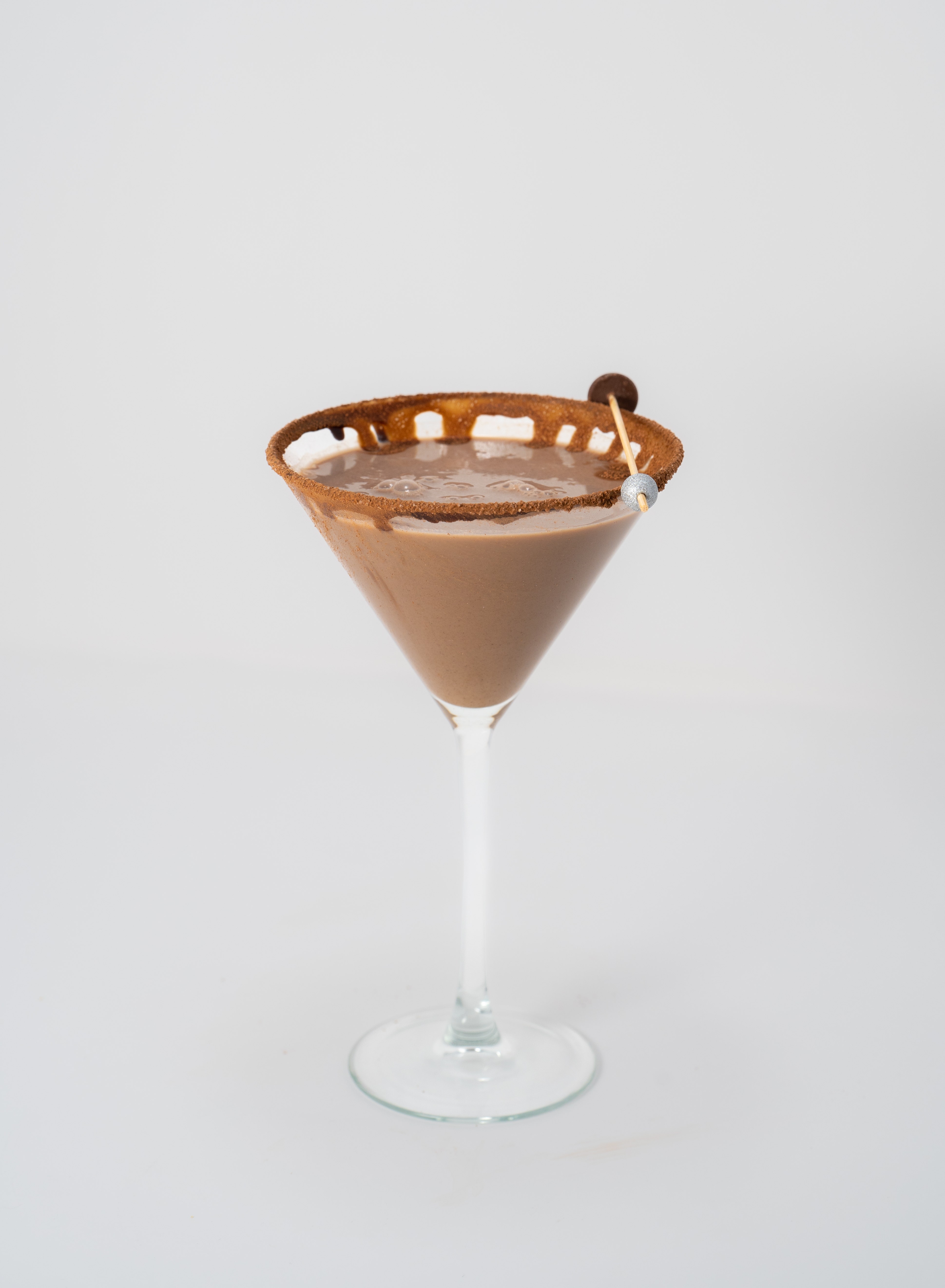 Commercial Chocolate Martini With Chocolate Rim and Stirer