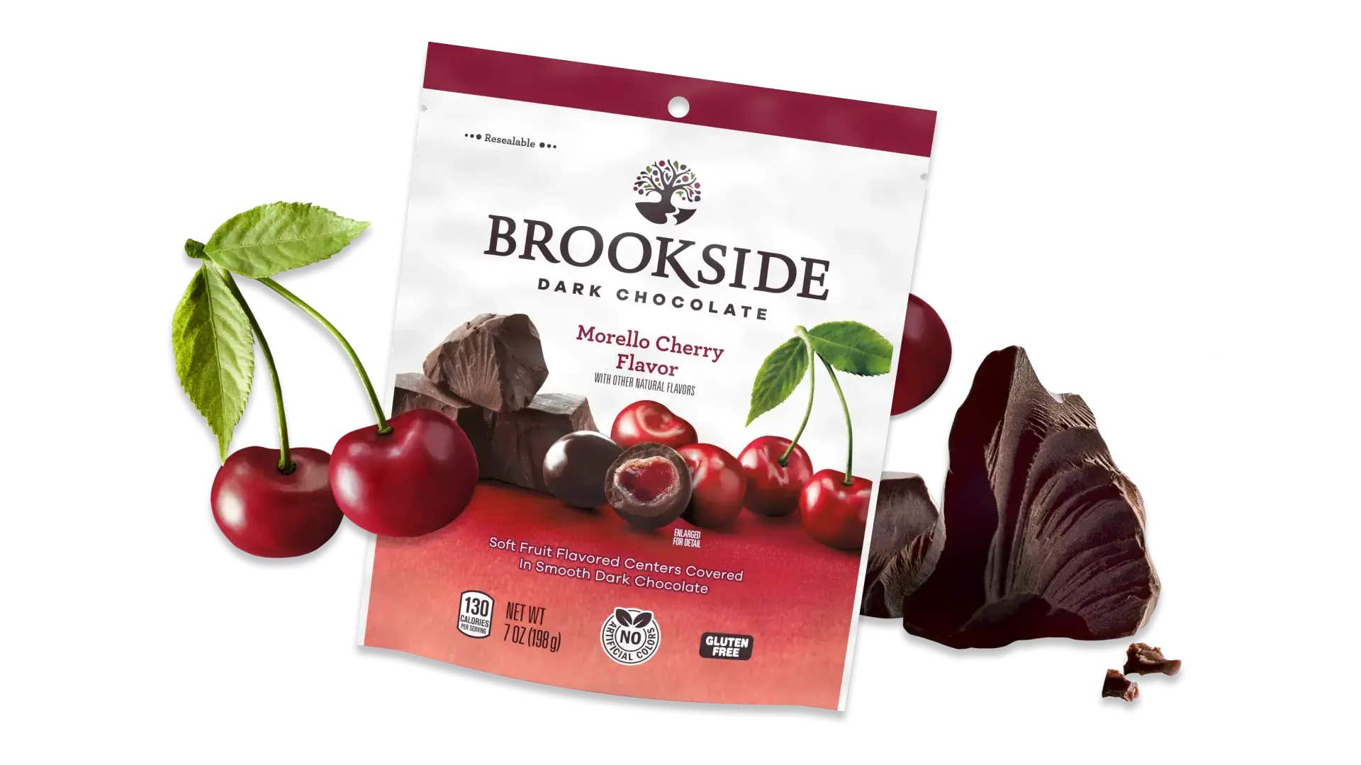 bag of brookside dark chocolate morello cherry flavor candy
